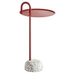 Bowler side table, tile red