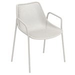 Patio chairs, Round armchair, matt white, White