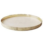 Trays, Karui tray, L,  ivory white leather, White