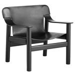Bernard lounge chair, black painted oak - black leather Bernard lounge chair, black painted oak - black leather