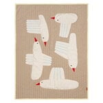 Coperte per bambini, Coperta trapuntata Bird, 80 x 110 cm, sabbia, Beige