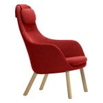 HAL lounge chair w/ loose cushion, Credo 16 red chilli - oak