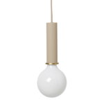 ferm LIVING Socket Pendant High, riippuvalaisin, cashmere