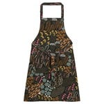 Marimekko Pieni Letto esiliina, tummanvihreä - ruskea - persikka