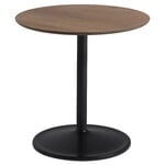 Soft side table, 48 cm, smoked oak - black
