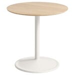 Tables d’appoint et bouts de canapé, Table d'appoint Soft, 48 cm, chêne - blanc cassé, Blanc
