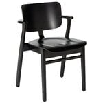Chaises de salle à manger, Chaise Domus, teinte noire, Noir