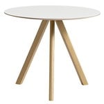 Hay CPH20 round table, 90 cm, lacquered oak - white laminate
