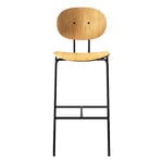 Piet Hein bar stool 75 cm, black - oiled oak