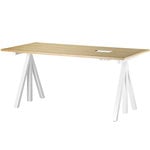 Höj- och sänkbara skrivbord, String Works höj- och sänkbart bord 160 cm, ek, Naturfärgad