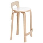 Bar stools & chairs, Aalto high chair K65, white laminate, White