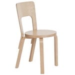 Dining chairs, Aalto chair 66, birch, Natural