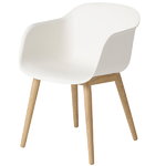 Fiber armchair, wood base, white - oak, PU lacquer Fiber armchair, wood base, white - oak, PU lacquer
