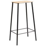 Bar stools & chairs, Adam stool, 76 cm, oak - matt black, Black