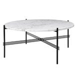 TS coffee table, 80 cm, black - white marble