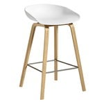 About A Stool AAS32, 65 cm, lacquered oak - white