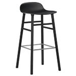 Normann Copenhagen Barhocker Form, 75 cm, schwarz – Eiche schwarz