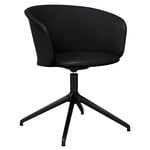 Office chairs, Kendo swivel chair, black leather - black, Black