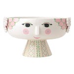 Platters & bowls, Eva bowl on stand, 24 cm, soft pink, White