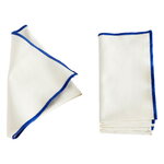 Cloth napkins, Outline napkins, set of 4, cream, White