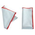 Cloth napkins, Outline napkins, set of 4, light blue, Red