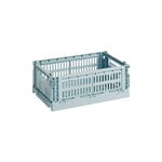 Storage containers, Colour Crate, S, recycled plastic, dusty blue, Light blue