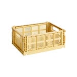 Colour Crate, M, recycled plastic, golden yellow