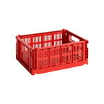 Colour Crate, M, recycled plastic, red