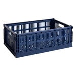 Storage containers, Colour Crate, L, recycled plastic, dark blue, Blue