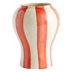 Sobremesa Stripe vase, S, red
