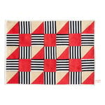 Placemats & runners, Sobremesa placemat, stripe, red, Red