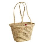 Bags, Sobremesa market basket, natural - red, Natural