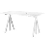 String Works height adjustable work desk, 140 cm, white
