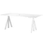 Height-adjustable desks, String Works height adjustable work desk, 180 cm, white, White