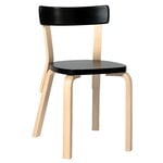 Dining chairs, Aalto chair 69, black, Black