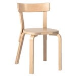 Dining chairs, Aalto chair 69, birch, Natural