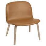 Armchairs & lounge chairs, Visu lounge chair, oak - cognac leather, Brown