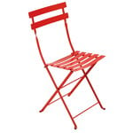 Patio chairs, Bistro Metal chair, poppy, Red
