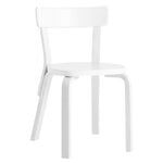 Esszimmerstühle, Stuhl Aalto 69, durchgehend weiß, Weiß