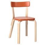 Chaises de salle à manger, Chaise Aalto 69, orange, Orange