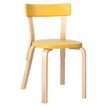 Dining chairs, Aalto chair 69, yellow, Yellow