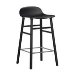 Bar stools & chairs, Form bar stool, 65 cm, black - black oak, Black