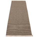 Mono rug, 85 x 260 cm, dark mud