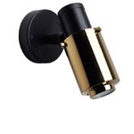 Lampade da parete, Lampada da parete Biny Spot, nero - oro, Nero Lampade da parete, Lampada da parete Biny Spot, nero - oro, Nero