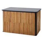 Patio furniture, Combine cushion box, small, teak - lava grey, Gray