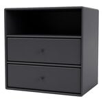 Shelving units, Montana Mini module with 2 drawers, 04 Anthracite, Gray