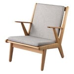 FDB Møbler J53 easy chair, oak - Cosmo 30 light grey