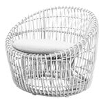 Outdoor lounge chairs, Nest round chair, white, White