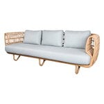 Outdoor sofas, Nest 3-seater sofa, natural - light grey, Grey