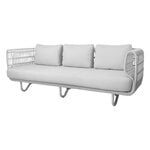 Outdoor sofas, Nest 3-seater sofa, white, White